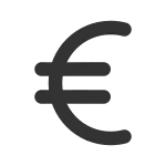 Euro Sign SVG Icon